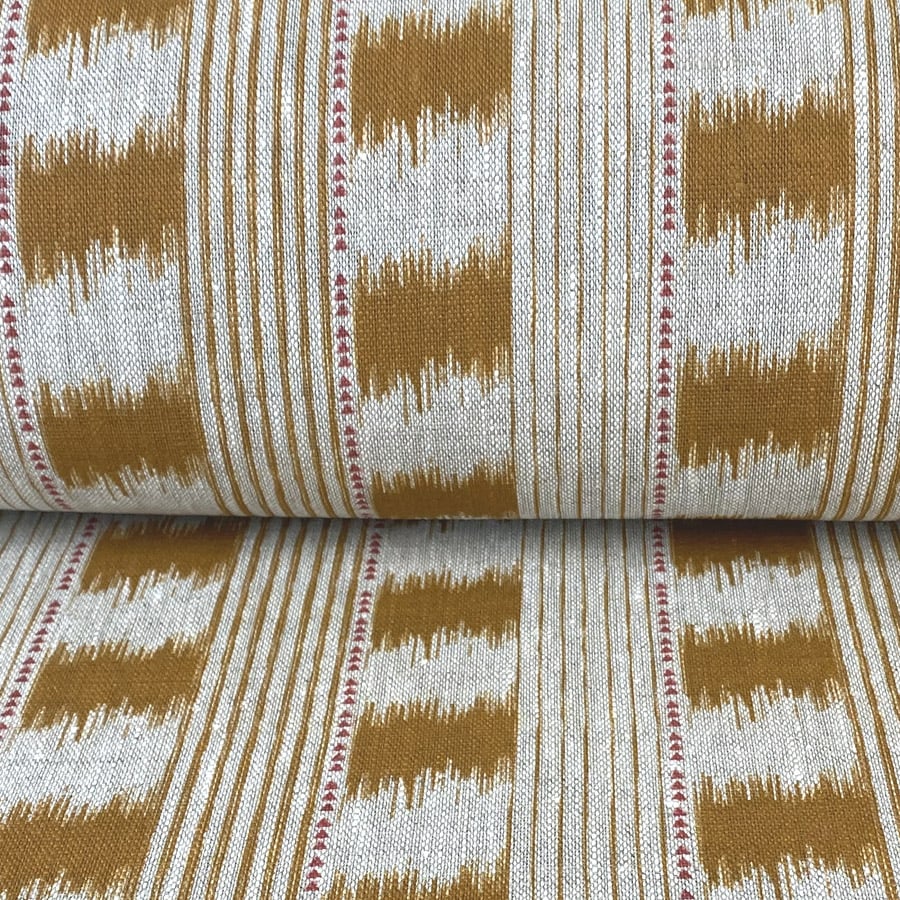 Otto Linen Stripe - Cinnamon - Image 3