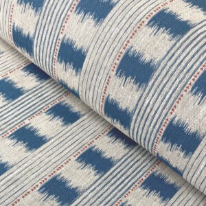 Otto Linen Stripe - Kingfisher Blue