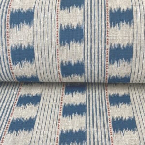 Otto Linen Stripe - Kingfisher Blue - Image 3
