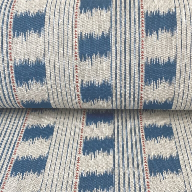 Otto Linen Stripe - Kingfisher Blue - Image 3