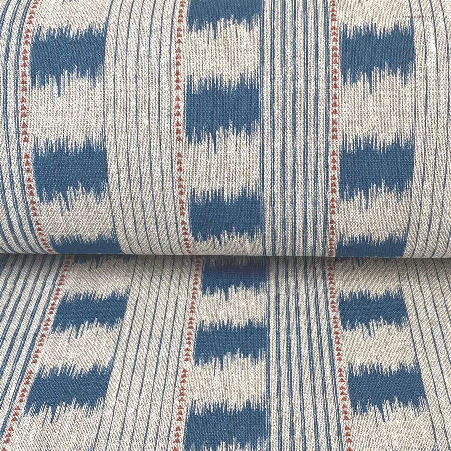 Otto Linen Stripe - Kingfisher Blue - Image 3