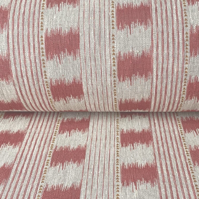 Otto Linen Stripe - Strawberry - Image 3