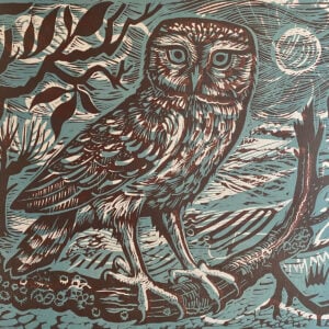 Little Owl, Unframed Print by Mark Hearld - Image 1
