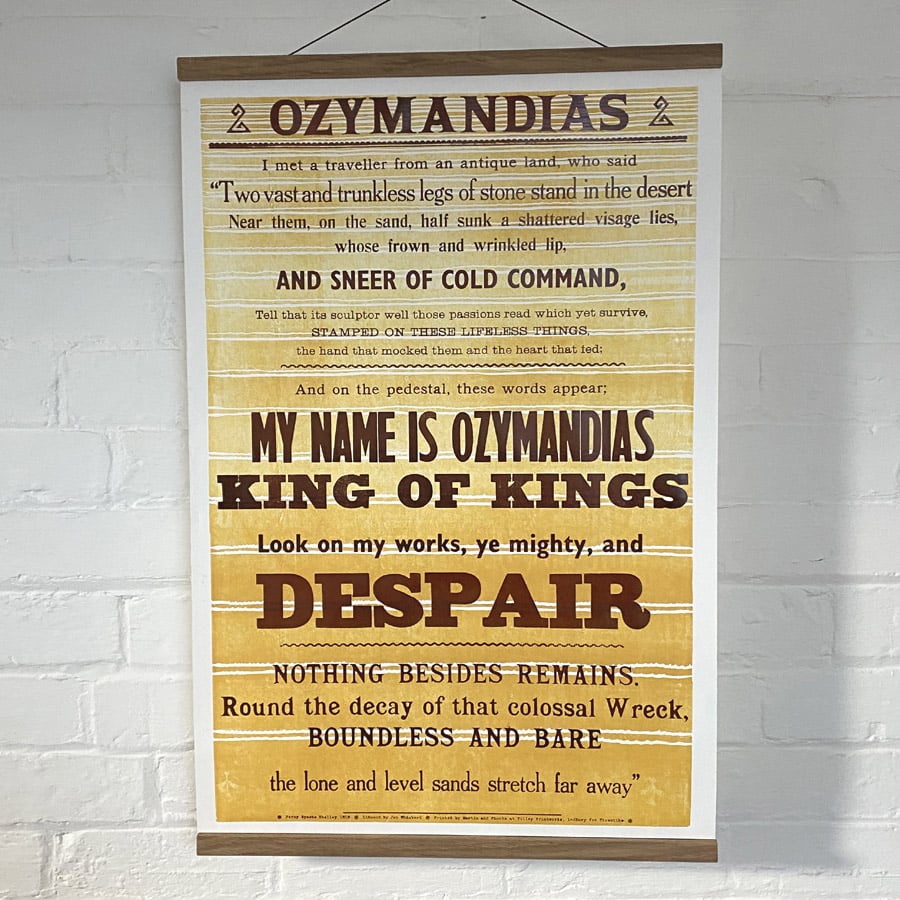 Ozymandias, Letterpress Poster