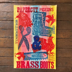 Paper Cut Pigeons & Brass Boots Poster - No.15