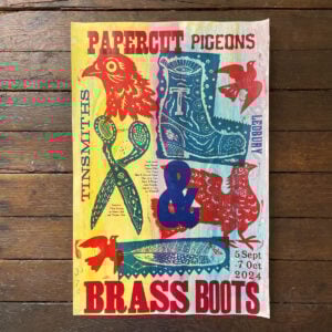Paper Cut Pigeons & Brass Boots Poster - No.33 - Image 1