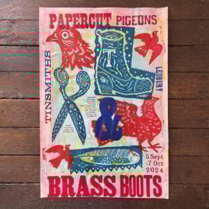 Paper Cut Pigeons & Brass Boots Poster - No.4 - Image 1
