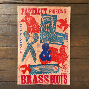 Paper Cut Pigeons & Brass Boots Poster - No.46 - Image 1