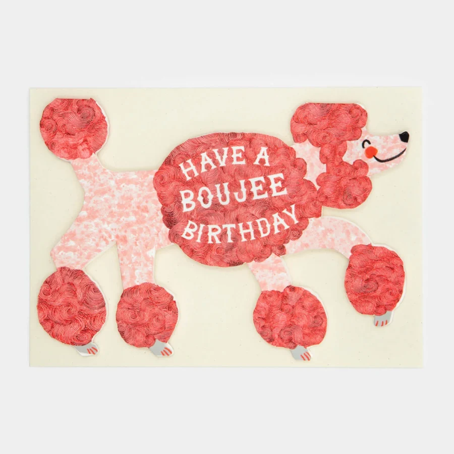 Poodle Birthday Card