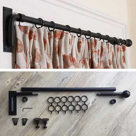 Metal Portiere Rod Set
