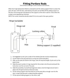 Metal Portiere Rod Fitting Guide