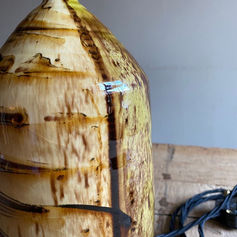 Russell Kingstone Slipware Lamp RKL1 Green - Image 3