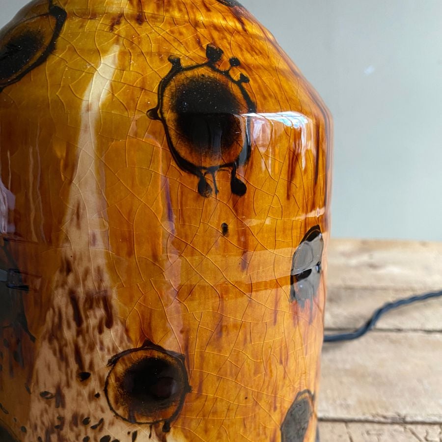 Russell Kingstone Slipware Lamp RKL13 Ochre - Image 3
