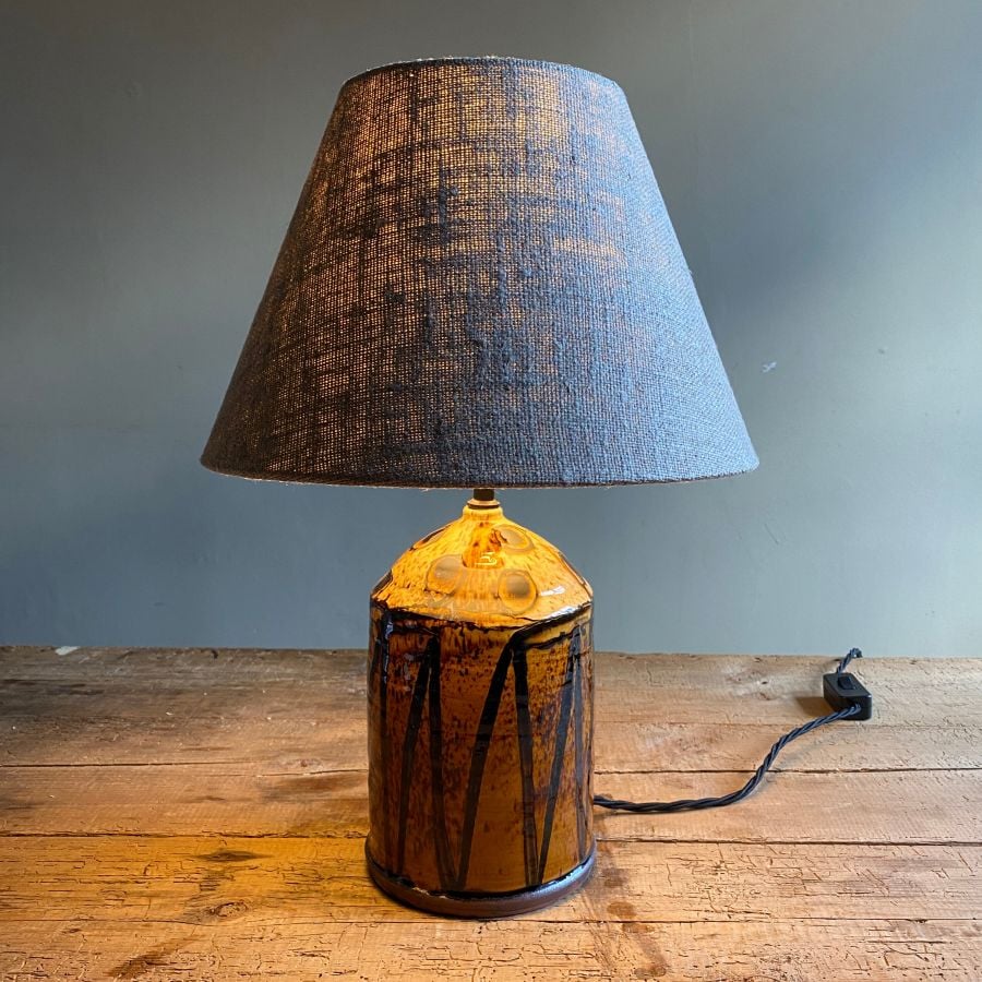 Russell Kingstone Slipware Lamp RKL4 Ochre - Image 2