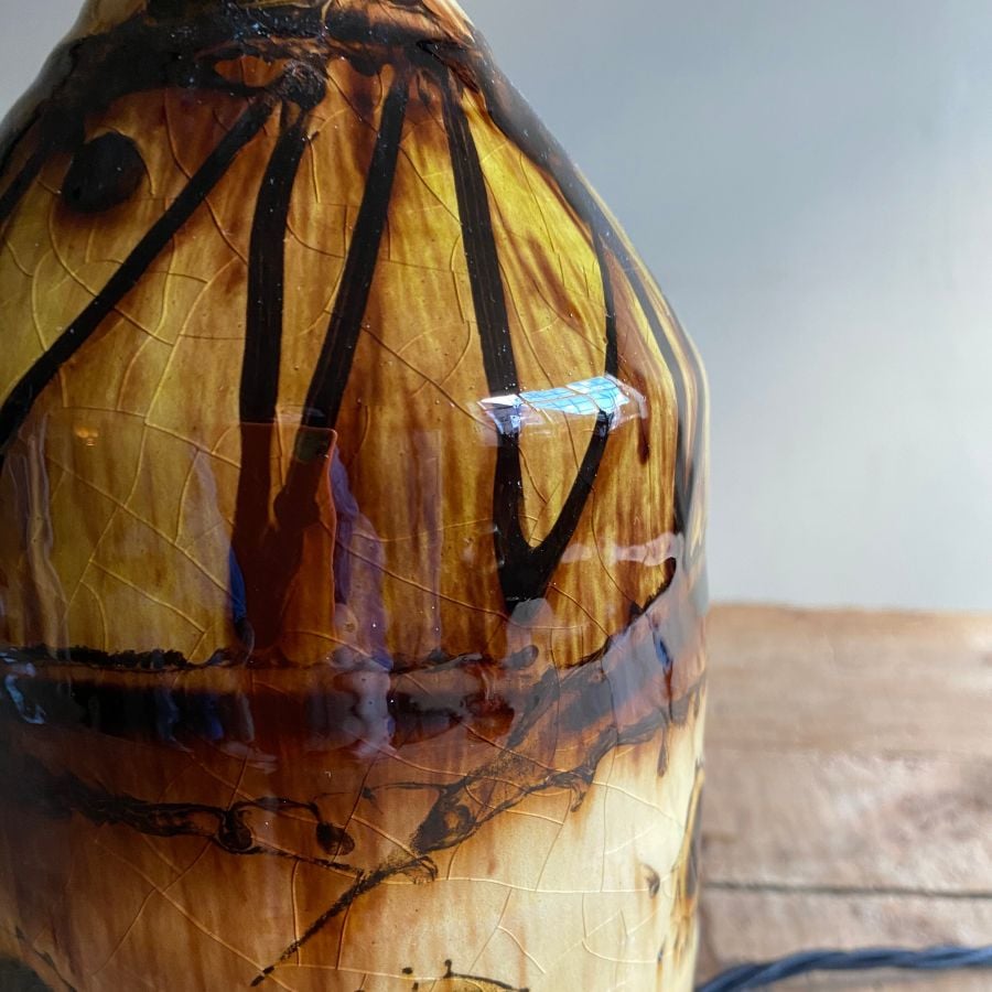 Russell Kingstone Slipware Lamp RKL5 Green - Image 3