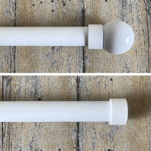 Straight Round Metal Curtain Track - White - Image 1
