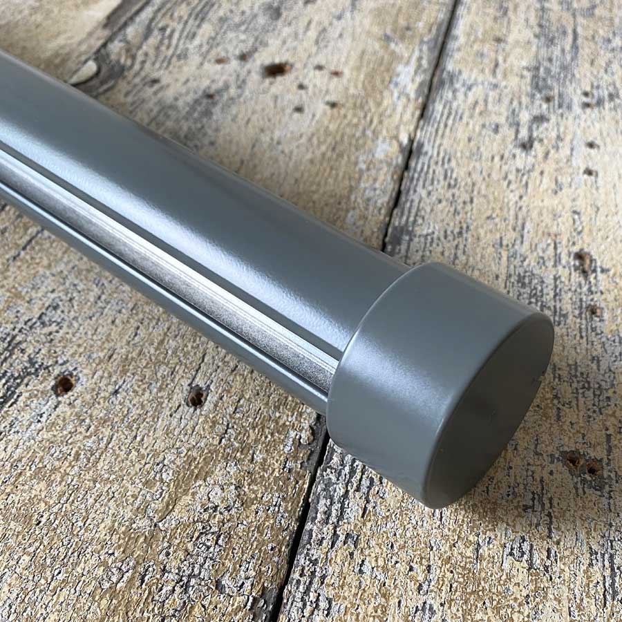 Straight Round Metal Curtain Track - Slate - Image 3