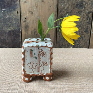 Sarah Monk Ceramic Flower Brick - White - Image 7