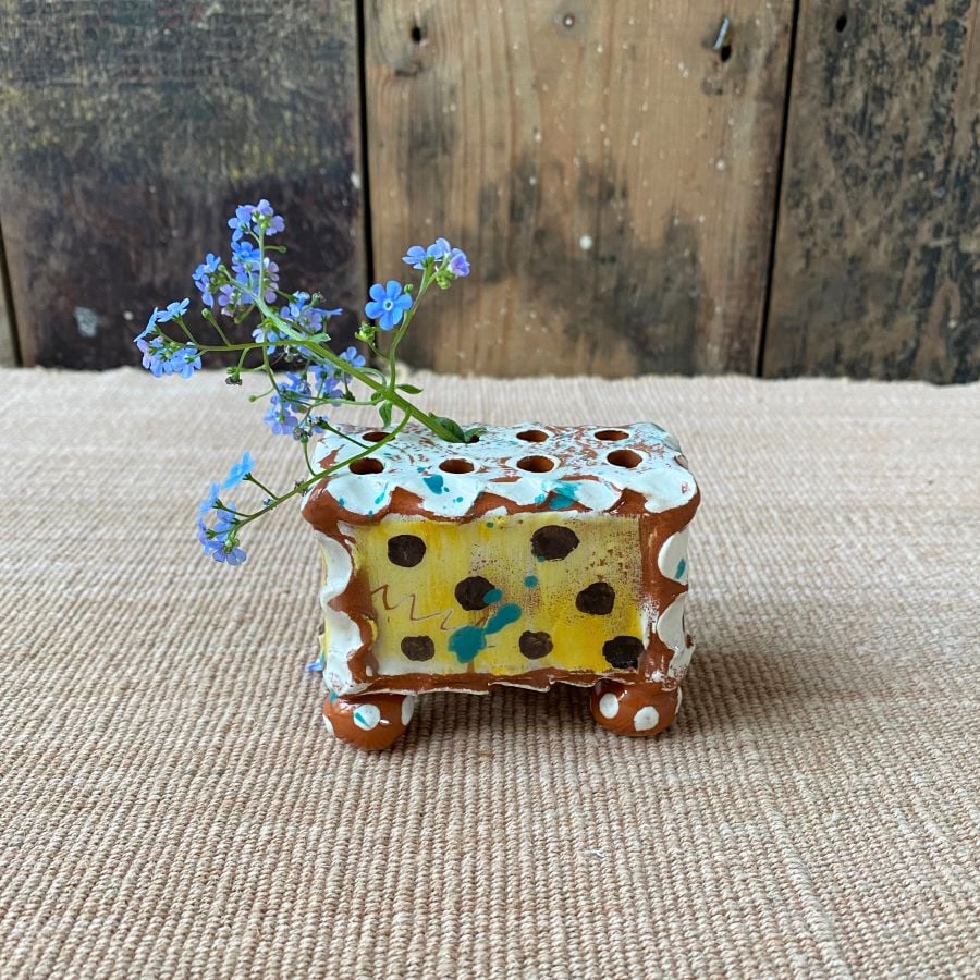 Sarah Monk Ceramic Flower Brick - Yellow - Image 8