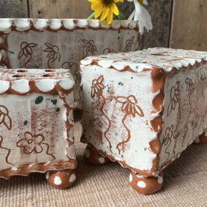 Sarah Monk Ceramic Flower Brick - White - Image 3