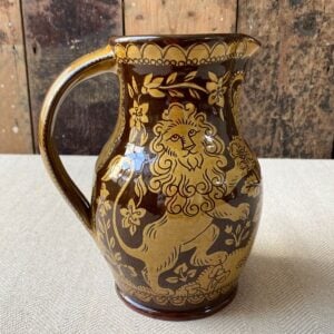 Katie B Morgan Slipware Jug - Lion, Unicorn and Crown SORKJ5 - Image 2
