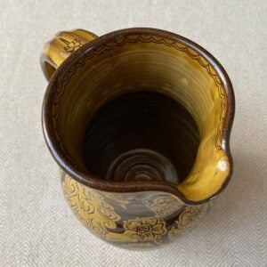 Katie B Morgan Slipware Jug - Lion, Unicorn and Crown SORKJ5 - Image 4