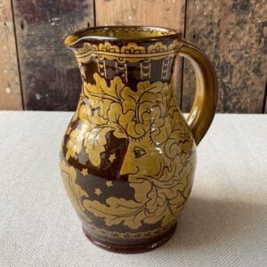 Katie B Morgan Slipware Jug - Green Man Oak SORKJ6 - Image 1