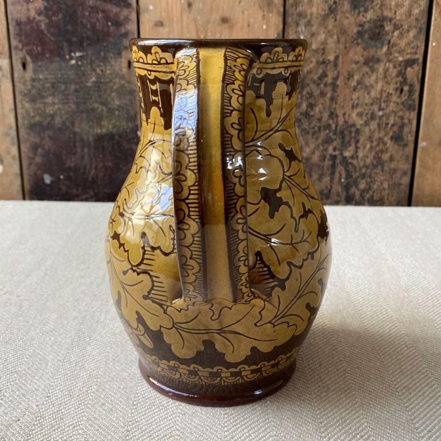 Katie B Morgan Slipware Jug - Green Man Oak SORKJ6 - Image 3