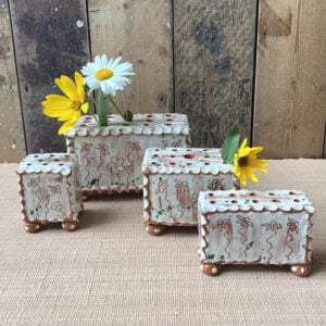 Sarah Monk Ceramic Flower Brick - White - Image 1