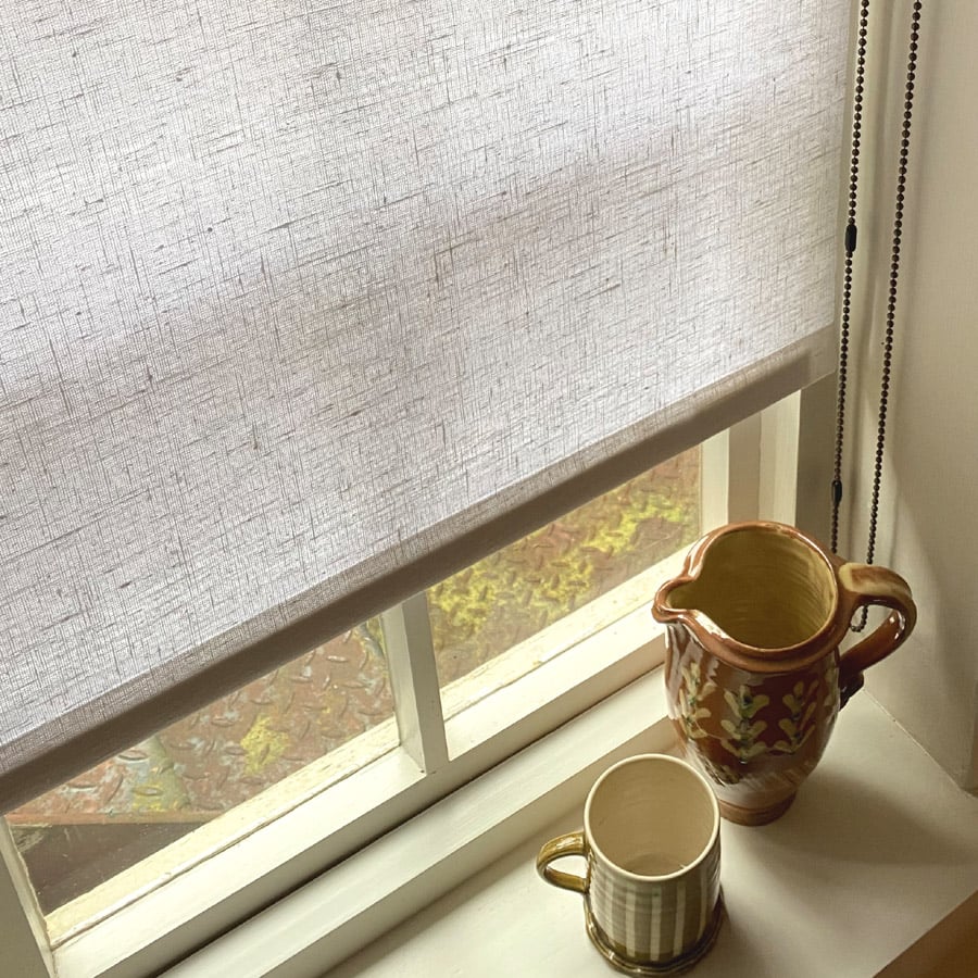 Made to Measure Linen-Look Sheer Roller Blind Fabric Sample