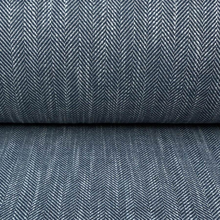 Upholstery Fabric Spey Herringbone - Indigo - Image 3