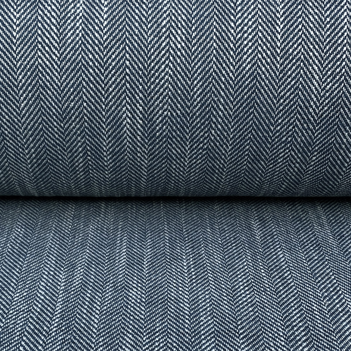 Upholstery Fabric Spey Herringbone - Indigo - Image 3