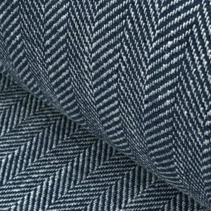 Upholstery Fabric Spey Herringbone - Indigo