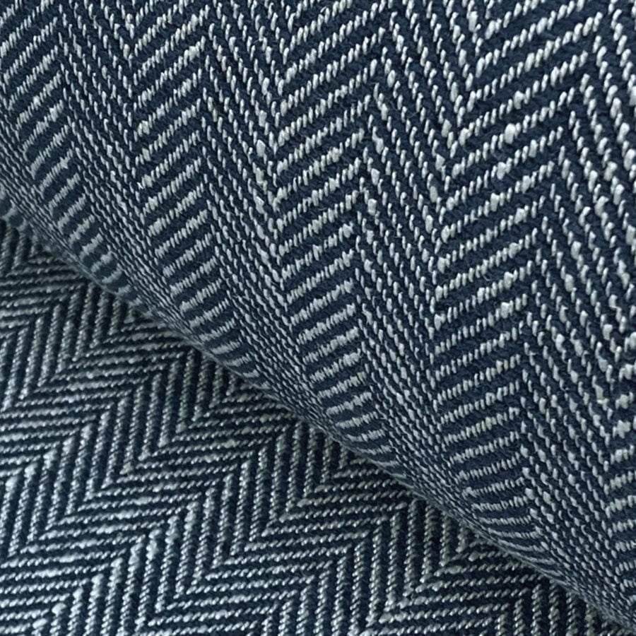 Upholstery Fabric Spey Herringbone - Indigo - Image 1