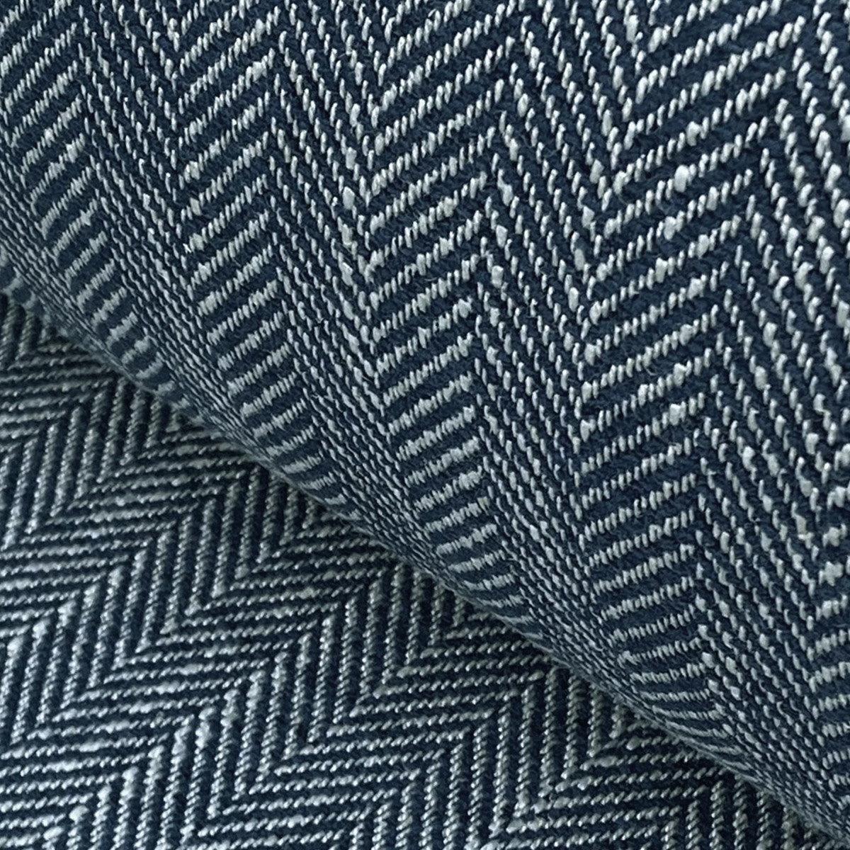 Upholstery Fabric Spey Herringbone - Indigo - Image 1