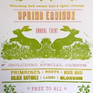 Sophie Elm Design Spring Equinox Letterpress poster detail