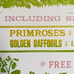 Sophie Elm Design Spring Equinox Letterpress poster detail