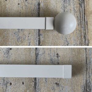 Straight Square Metal Curtain Track - Oyster - Image 1