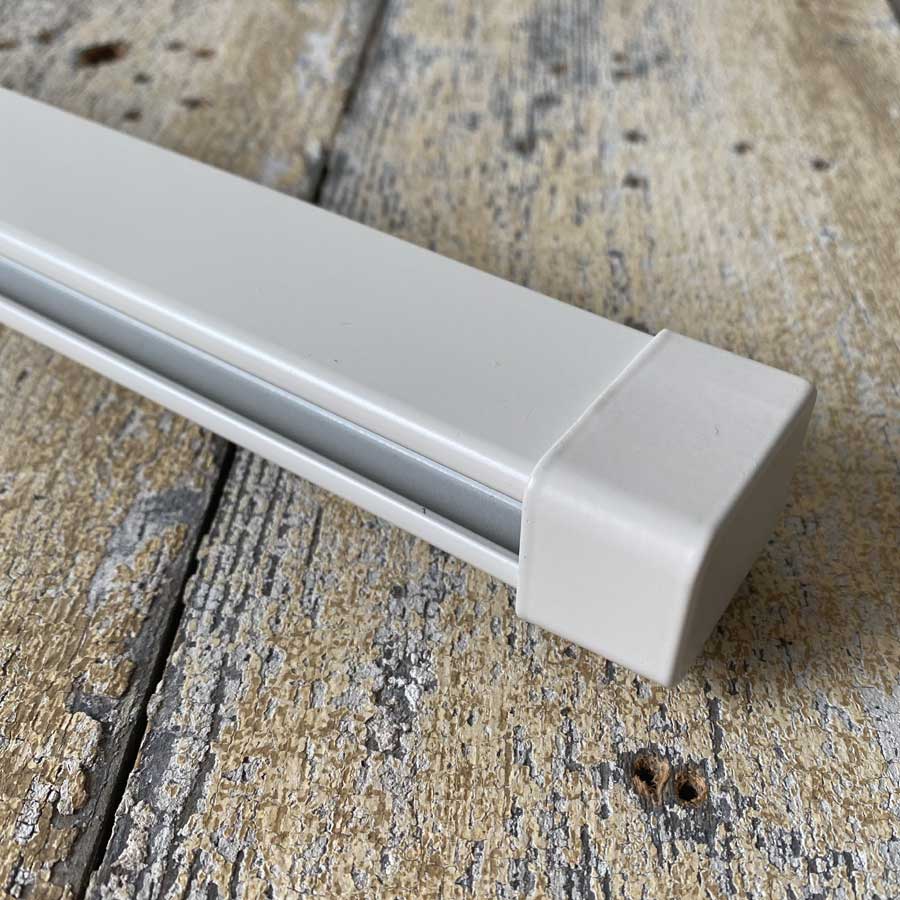 Straight Square Metal Curtain Track - Oyster - Image 3