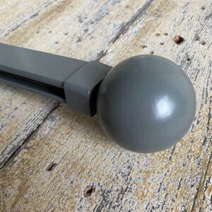Bendable Square Metal Bay Window Curtain Track - Slate - Image 3