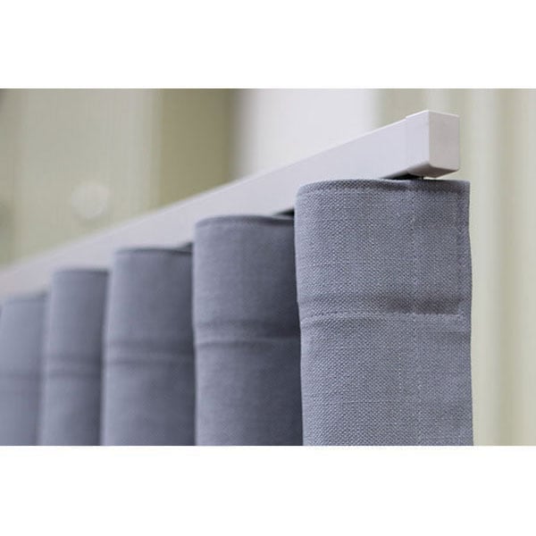 Straight Square Metal Curtain Track - Oyster - Image 6