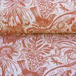 Mark Hearld Squirrel and Sunflower - Brick Red - Image 3