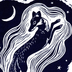 Lines and Lyrics Fox Print by Tamsin  Abbott - Image 4