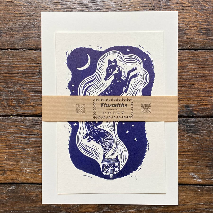 Lines and Lyrics Fox Print by Tamsin  Abbott - Image 3