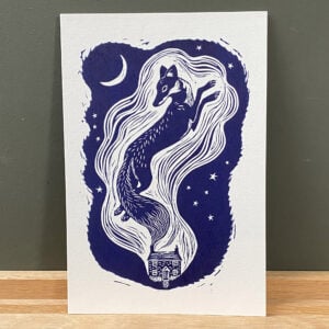 Lines and Lyrics Fox Print by Tamsin  Abbott - Image 2