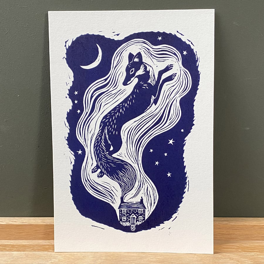 Lines and Lyrics Fox Print by Tamsin  Abbott - Image 2