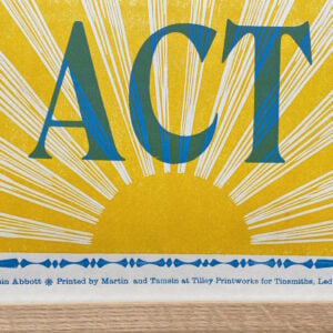 Joy Letterpress Poster by Tamsin Abbott - Image 3
