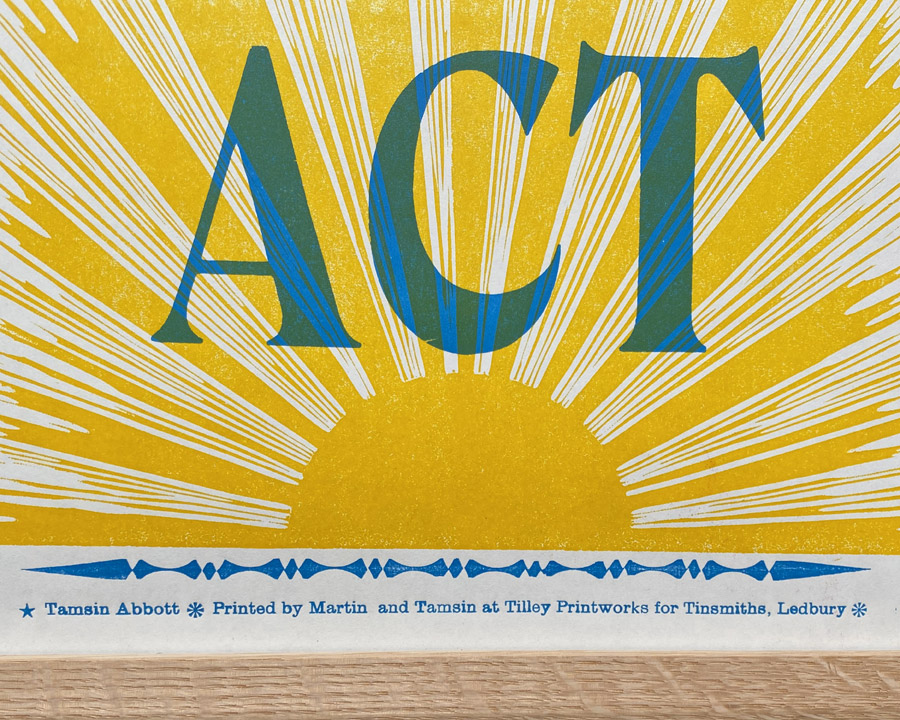 Joy Letterpress Poster by Tamsin  Abbott - Image 3