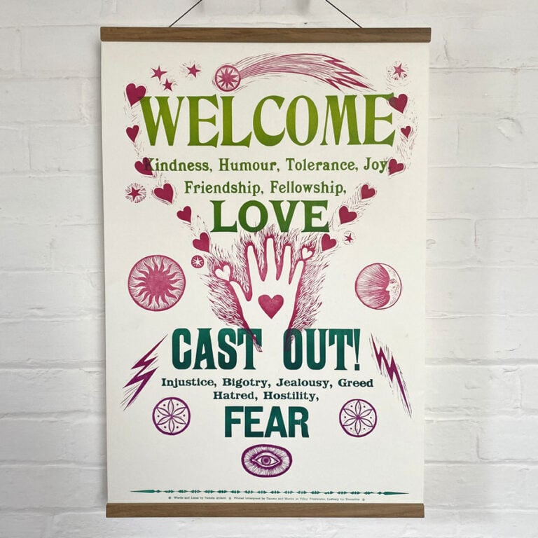 Love Letterpress Poster by Tamsin Abbott