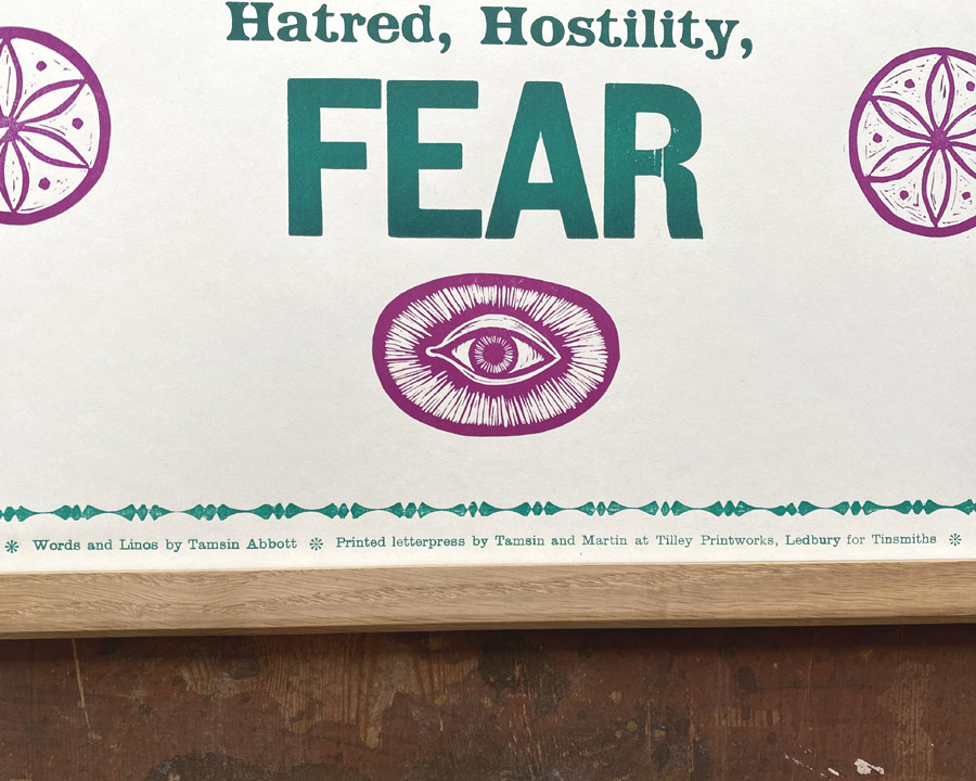 Love Letterpress Poster by Tamsin  Abbott - Image 3